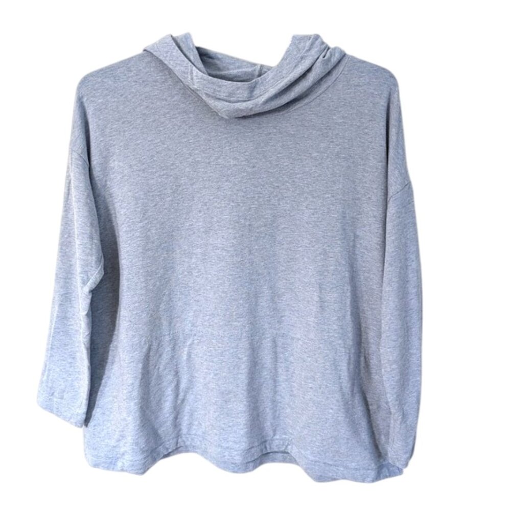J. Jill Pure‎ Jill Women's Hoodie Minimalist Cozy Athleisure Loungewear Blue XL